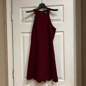 Maroon Lulus small A line Dress